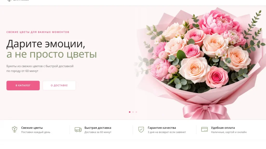 Bloom & Joy — готовый интернет-магазин цветов